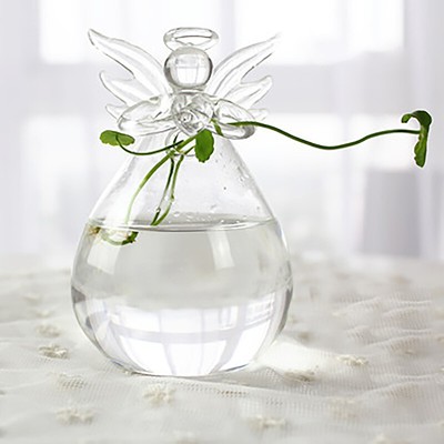1PC Transparent Angel Hydroponic Vase Home Decor Nordic Simple Living Room St#lk