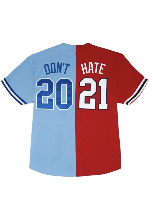 Supreme Don't Hate Baseball Jersey 2 Tone (Large) SS 2021 | eBay Supreme Don't Hate Baseball Jersey 2 Tone (Large) SS 2021 | eBay