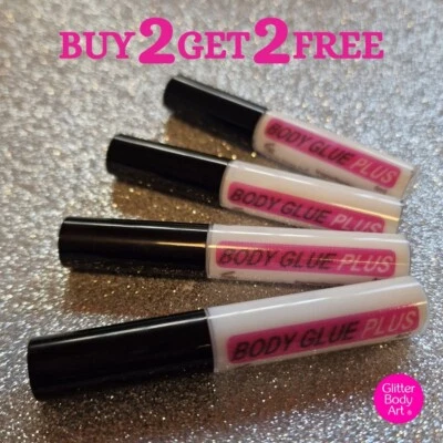 GLITTER BODY ART LTD Cosmetic Body Glue 4ml - For use with Glitter Tattoos & Rhinestone Skin Safe