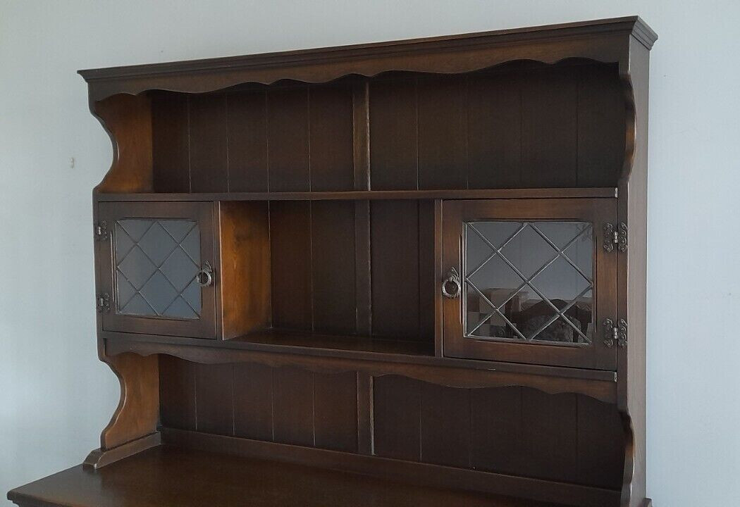 Large Dark Wood Antique Display used eBay