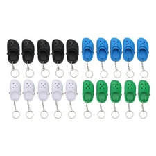 20 Pcs Cute Slipper Keyring Colorful Mini Shoe Key Chains For Bag Decor