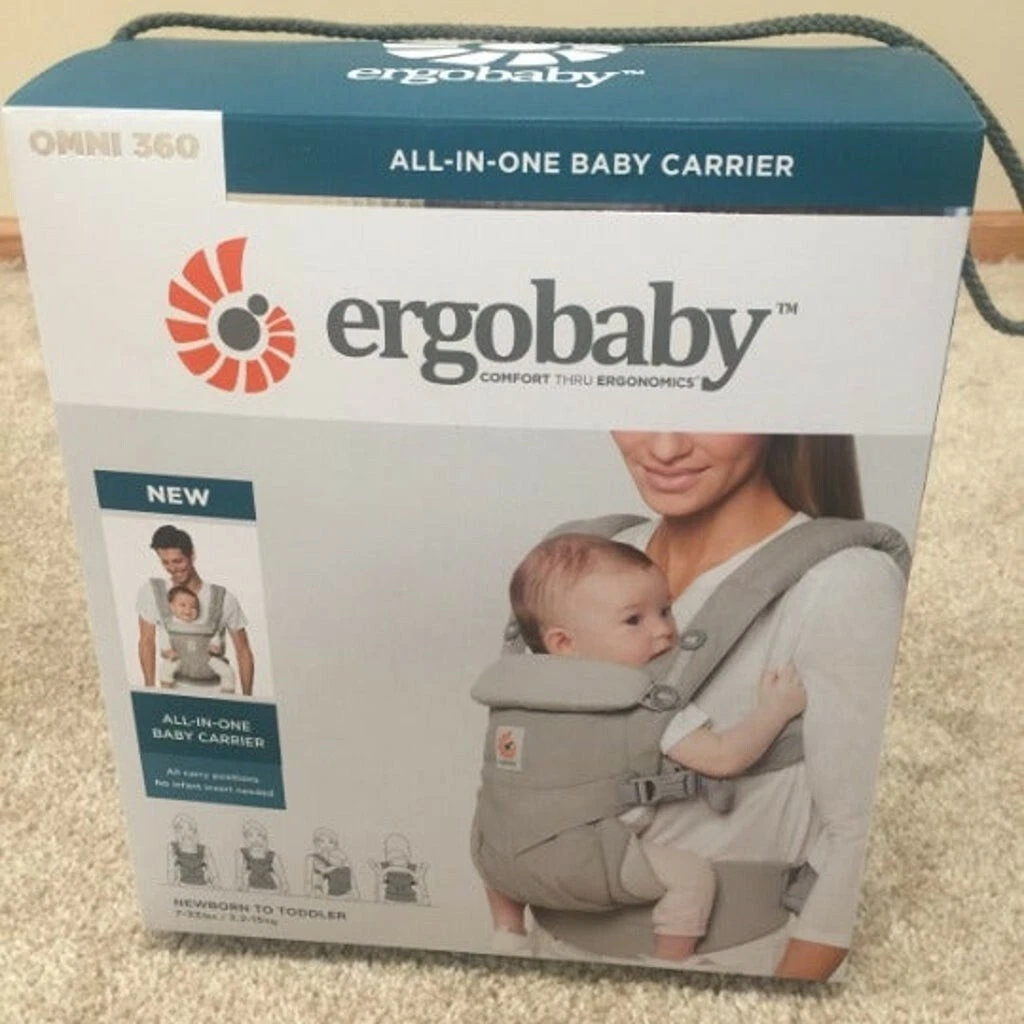 Ergobaby Omni 360 All-In-One Baby Carrier Grey New in Open Box