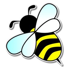 Cute Bumble Bee Car Laptop Phone Vinyl Sticker - SELECT SIZE