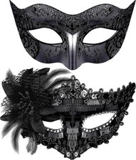 Couple Masquerade Masks Set Venetian Party Mask Costume Mask