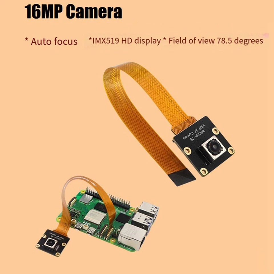 16MP Camera for Raspberry Pi5 Camera IMX519 Autofocus 78.5° 4.28mm Camera2938 - Image 3 of 4