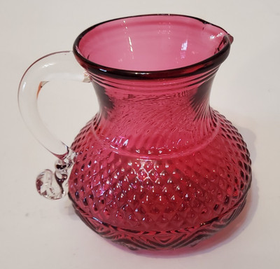 KLEINER KRUG / KRUG - PILGERGLAS - CRANBERRY - BENNINGTON - SEHR GUTER ZUSTAND