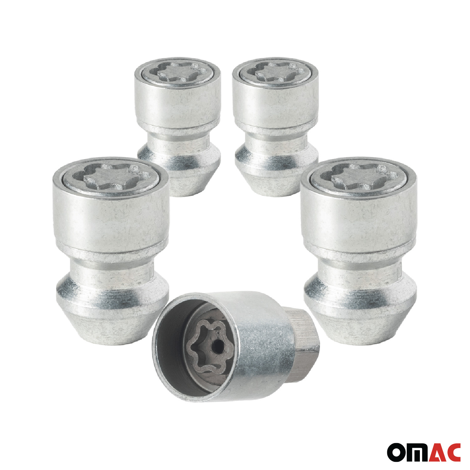 Wheel Lock Kit for ACURA NSX 2017-2023 M14X1,5 Galvanized Silver 4Locks & 1Key