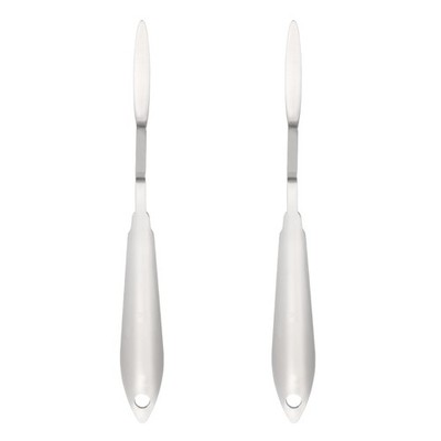 2pcs 7mm HM#6 Painting Palette Knife Stainless Steel Spatula Metal Handle