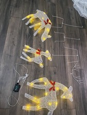 3PCS 60 LED Christmas Lighted Reindeer Decoration Deer Family Set Outdoor Decor