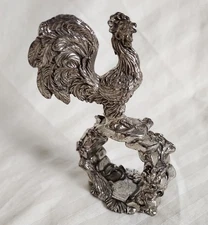 Reed & Barton Rooster Silverplate Napkin Ring 1824 Collection 2004