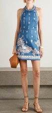 AL MAIS Acacia printed organic cotton-drill mini dress