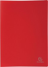 Image of Exacompta A4 Soft Cover 100 Pockets Display Book Anti-Glare Presentation Red