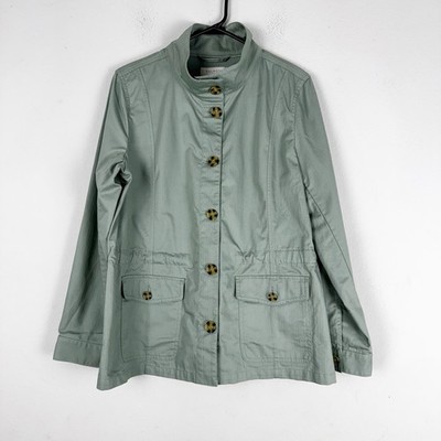 Talbots Women's Casual Cotton Jacket Size L Sage Green