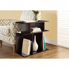 Accent Table Side End Nightstand Lamp Brown