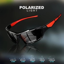 2026 Polarized Vertex Men Anti Glare Fishing Cycling Driving Sport Sunglasses