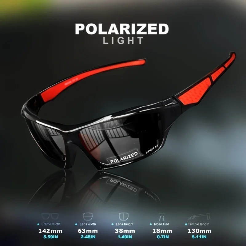 2026 Polarized Vertex Men Anti Glare Fishing Cycling Driving Sport Sunglasses