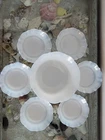 BERRY SET  7 American Sweetheart Depression TRANSLUSCENT  WHITE OPALESCENT Glass