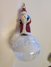 Santa On Ball Ornament