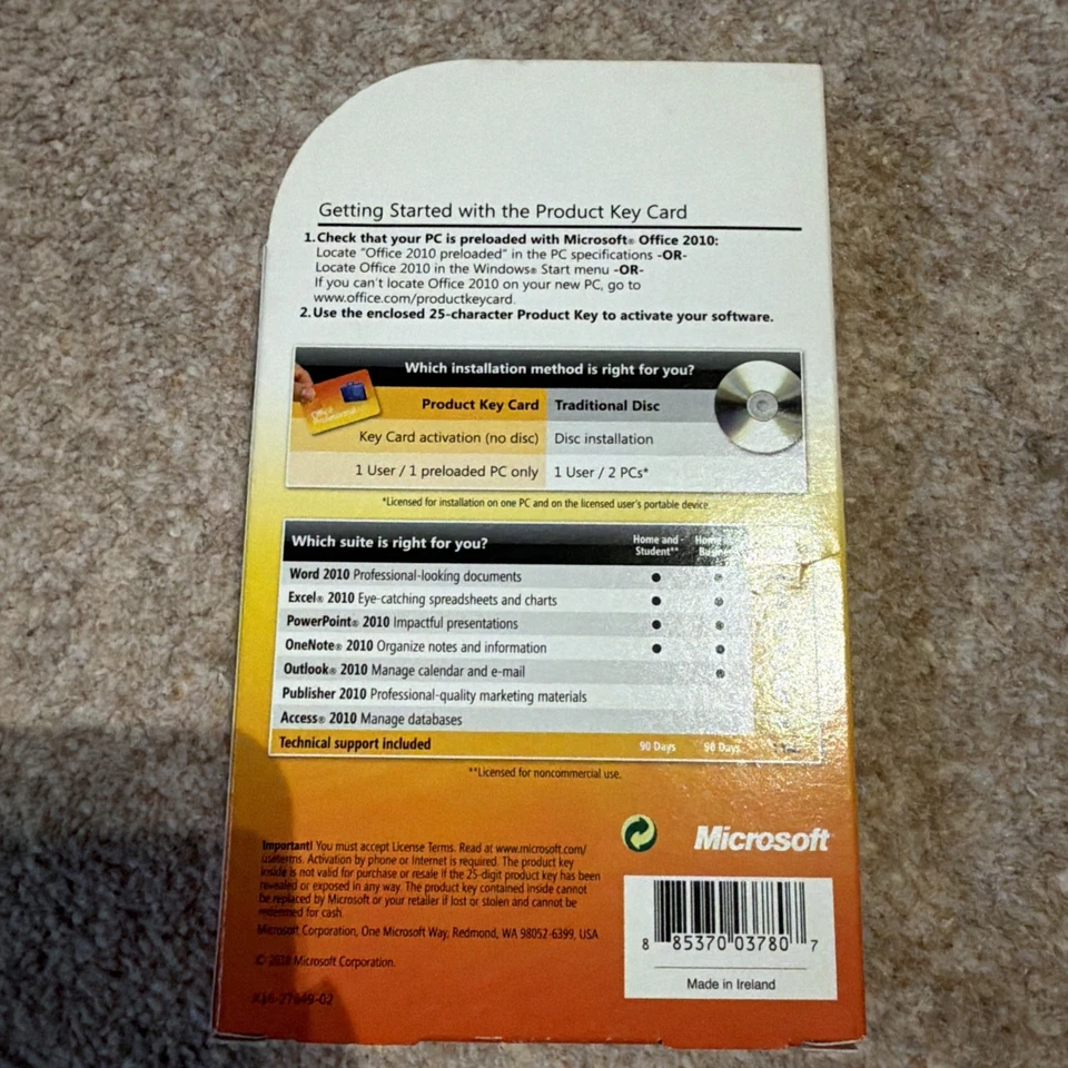 Microsoft Office 2010 Professional Word Excel Powerpoint Outlook Access PKC 365 - Image 2 of 2