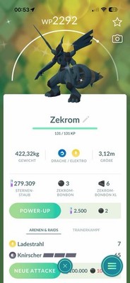 !!! Pokémon GO  SHINY Zekrom  Trade Schillernd!