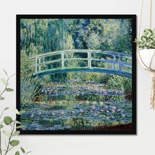 "Water Lilies" by Monet on Framed Canvas, Acrylic, Canvas, Framed Prints or Prin