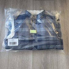 Janie And Jack Boys The Cozy Plaid Vest Size 10-12 Navy Blue