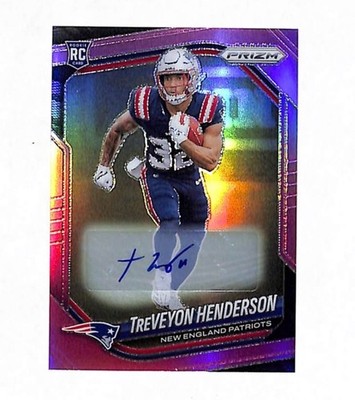 2025 Panini Prizm Treveyon Henderson Pink Rookie Auto Autograph