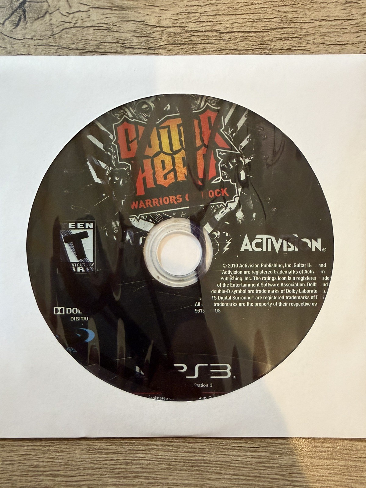 Guitar Hero: Warriors of Rock; Loose (Sony PlayStation 3, 2010)