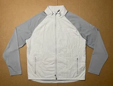 Peter Millar Merge Men’s L “CVS” Hybrid Jacket Full Zip Quilt Puffer Golf Gray