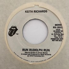 KEITH RICHARDS 45 Run Rudolph Run RS-19311 Promo HEAR Rolling Stones Christmas