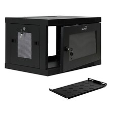 6U Wall Mount Network Server 19" IT Cabinet Rack Perforated Door Lock W/Shelf