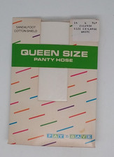 Vintage XL Panty Hose Sandal Foot Cotton Shield White Pay N Save
