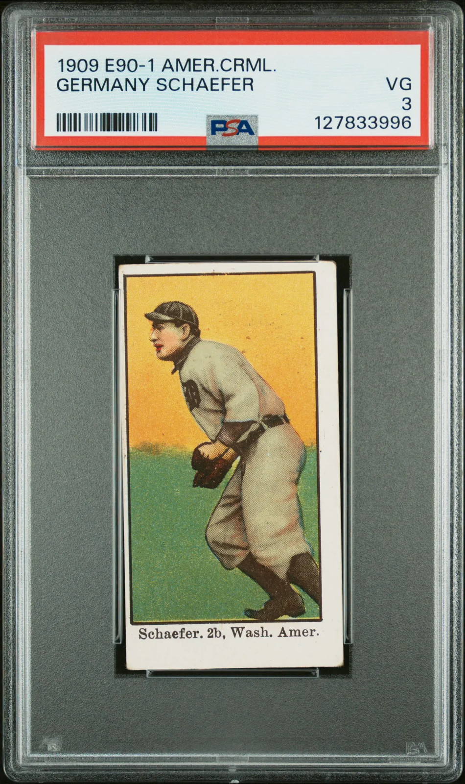 1909 E90-1 American Caramel Germany Schaefer PSA 3