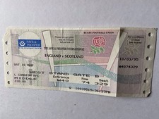 England V Scotland 18/03/1995 Rugby Union Match Union Match Ticket
