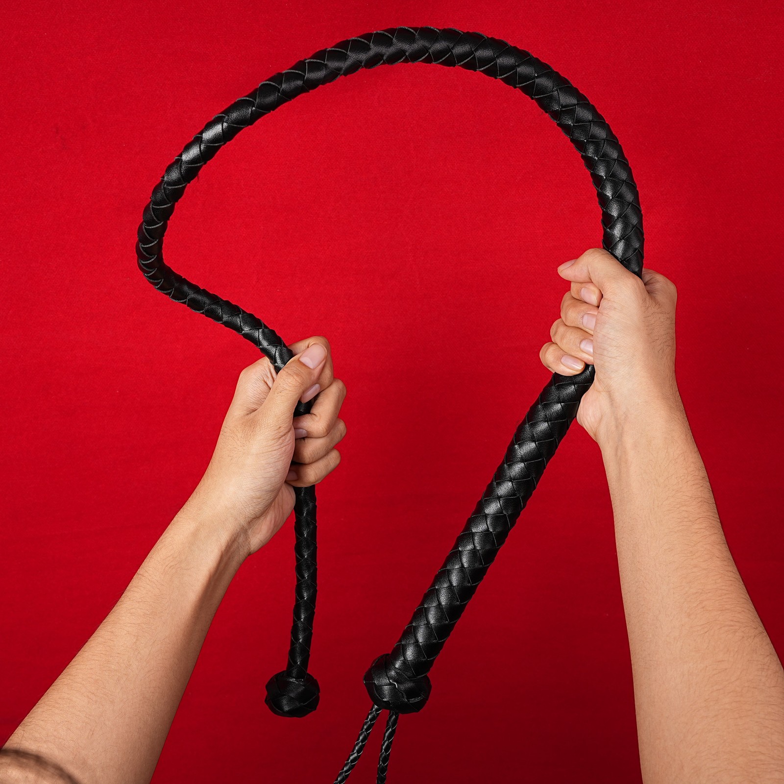 48.8in BDSM Sex Whip Spanking Handle Flogger Crop For Couples Torture Slave Game