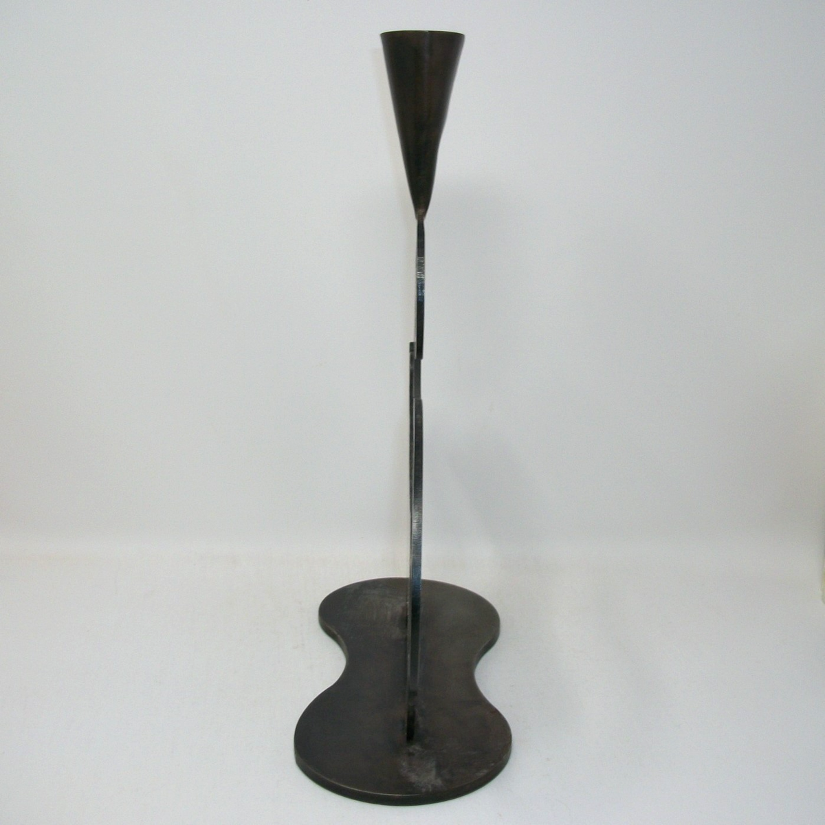 VTG AMY HESS ARK NY Metal Steel LION Candle Holder SIGNED Single
