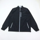Vineyard Vines Windbreaker Jacket Mens Medium Black Full Zip Pockets Mesh Lined