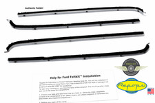 1957 1958 1959 60 Ford 2-door Pickup Truck Door Window Felt Rubber Seal 4 Pc Kit
