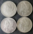 Lot of Four 1921 $1 Morgan Silver Dollars