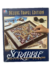 Scrabble Crossword Game Deluxe Travel Edition Milton Bradley NEW SEALED 1999