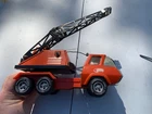 Vintage 1970's Tonka Crane Truck Steel- Orange- Incomplete - Missing Hook