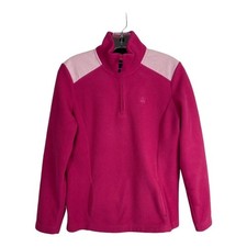 Brooks Brothers Women Jacket Size Small 1/4 Zip Pull Over Fleece Runs Small Pink