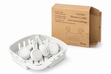 Corner Shower Caddy Suction Shelf No Drill Tile Bathroom Storage Basket 10kg