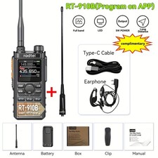 1 Piece Radtel RT-910B 10W Walkie Talkie with Earphone tri band