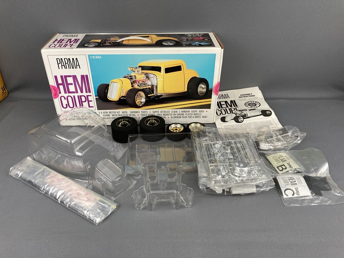 RARE Vintage Parma 1/10 Scale HEMI Coupe R/C Adaptable Model RARE Vintage Parma 1/10 Scale HEMI Coupe R/C Adaptable Model