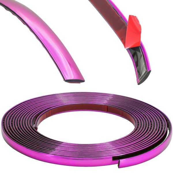 Zierleiste 16Mm X 5M | Pink Metallic | Flexibel Selbstklebend | Kontur Leiste-image