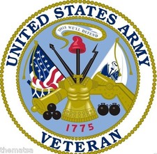 8 cm 2 adesivi sticker decalcomania laptop colore esercito veterano militare sigillo F515