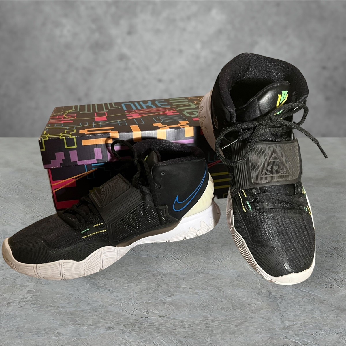 Size Mens 9.5 - Nike Kyrie 6 Shutter Shades Black Basketball 
