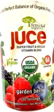 Terra Kai Organic Juce Super Fruit & Veggie Vitamin Blend (Garden Berry) 12.2 Oz