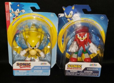 Jakks Sonic the Hedgehog Knuckles & Super Sonic 2.5'' Inch Figures New Sealed Lot